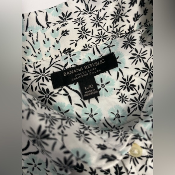 Banana Republic Shirt Women’s L Dillon Floral Longsleeve - Picture 5 of 7